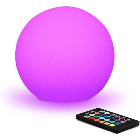 6-inch RGB Color-Changing LED Globe Light w/Remote, Mood Lamp Kids Night Light - Picture 1 of 7